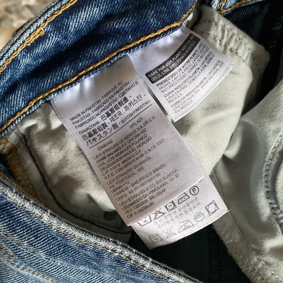 Levis 721 Vintage Skinny Jean size 27 distressed, seam accents & raw hems - Picture 7 of 15